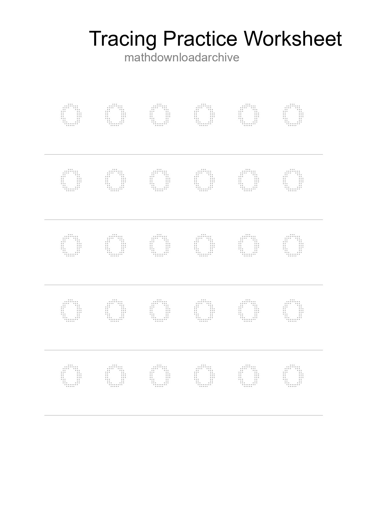 Printable Tracing Worksheet For Kids - Part 164