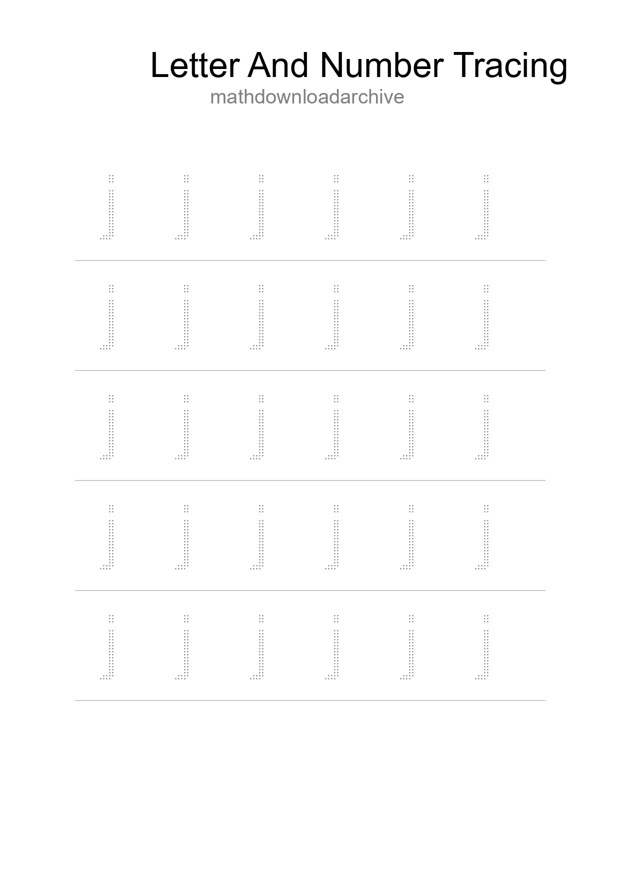 Printable Tracing Worksheet For Kids - Part 175