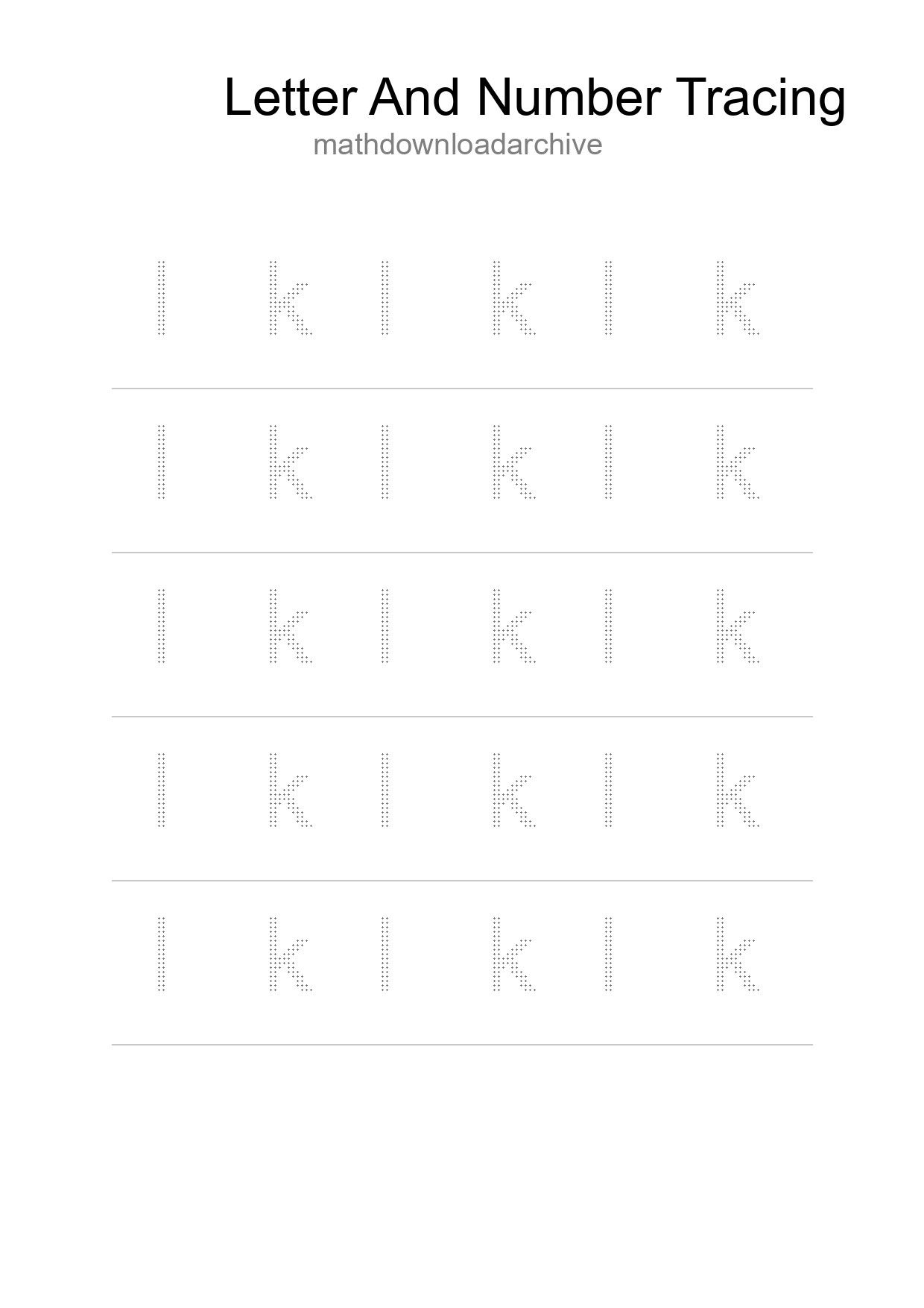 Printable Tracing Worksheet For Kids - Part 219